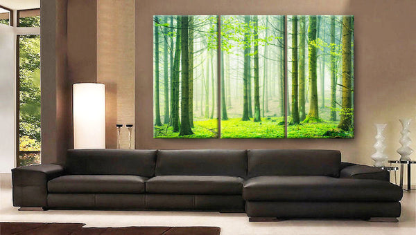 Art Canvas Print beautiful Spring nature forest scenery Wall home office decor interior - BoxColors