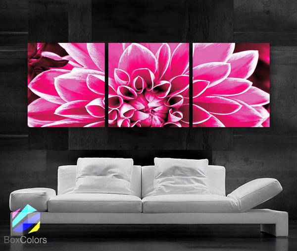 LARGE 20"x 60" 3 panels Art Canvas Print  Flower Summer  Floral Wall decor - BoxColors